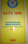 Giấy mời tham dự lễ đón nhận danh hiệu "trường Chuẩn quốc gia"